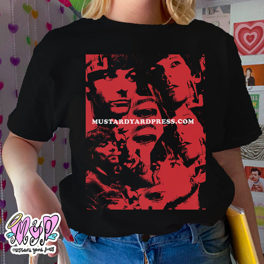 louis red collage t-shirt