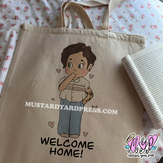 welcome home tote bag