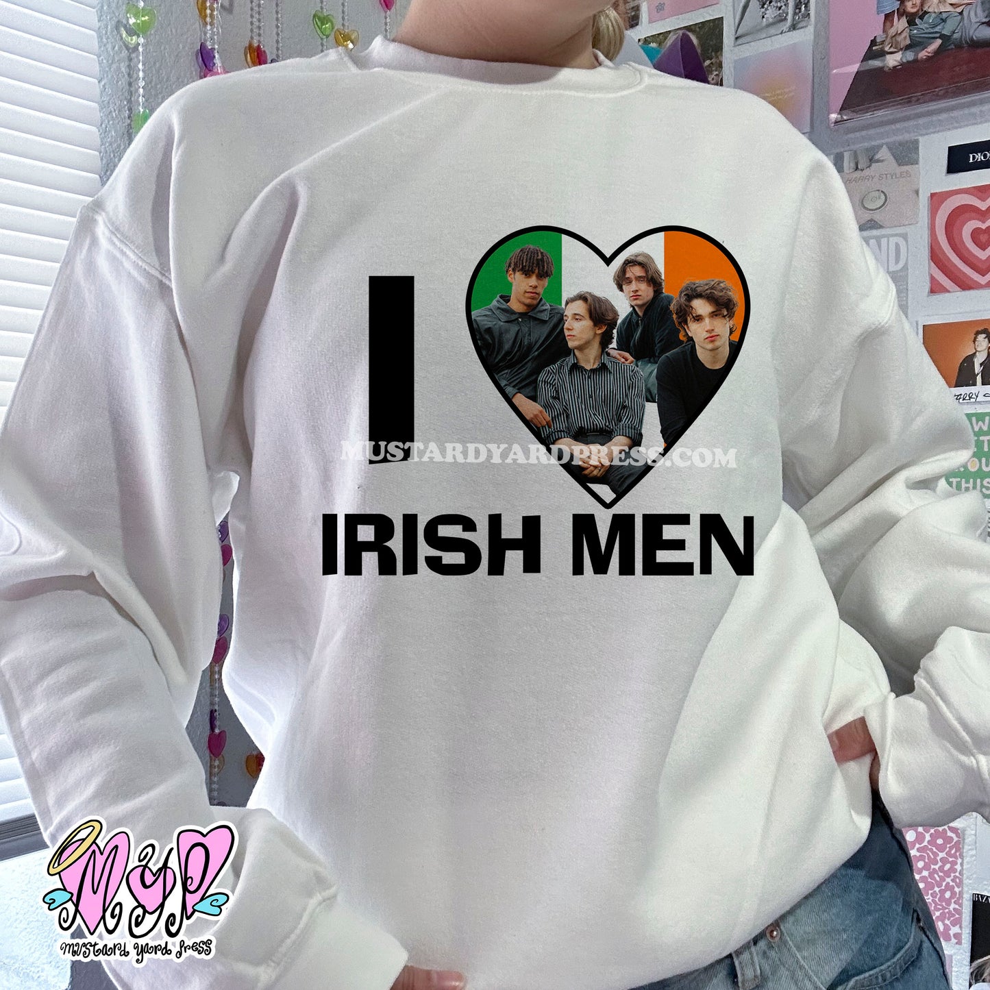 i love irish men crewneck