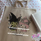 bunny witches tote bag