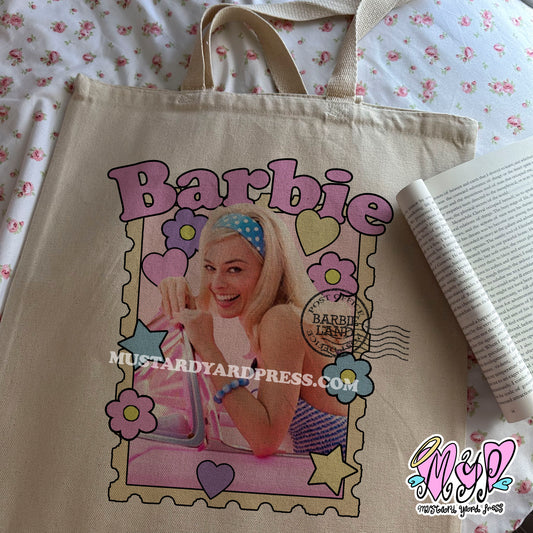 doll stamp tote bag