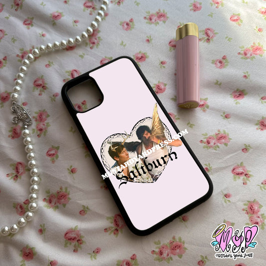 salt lace heart phone case