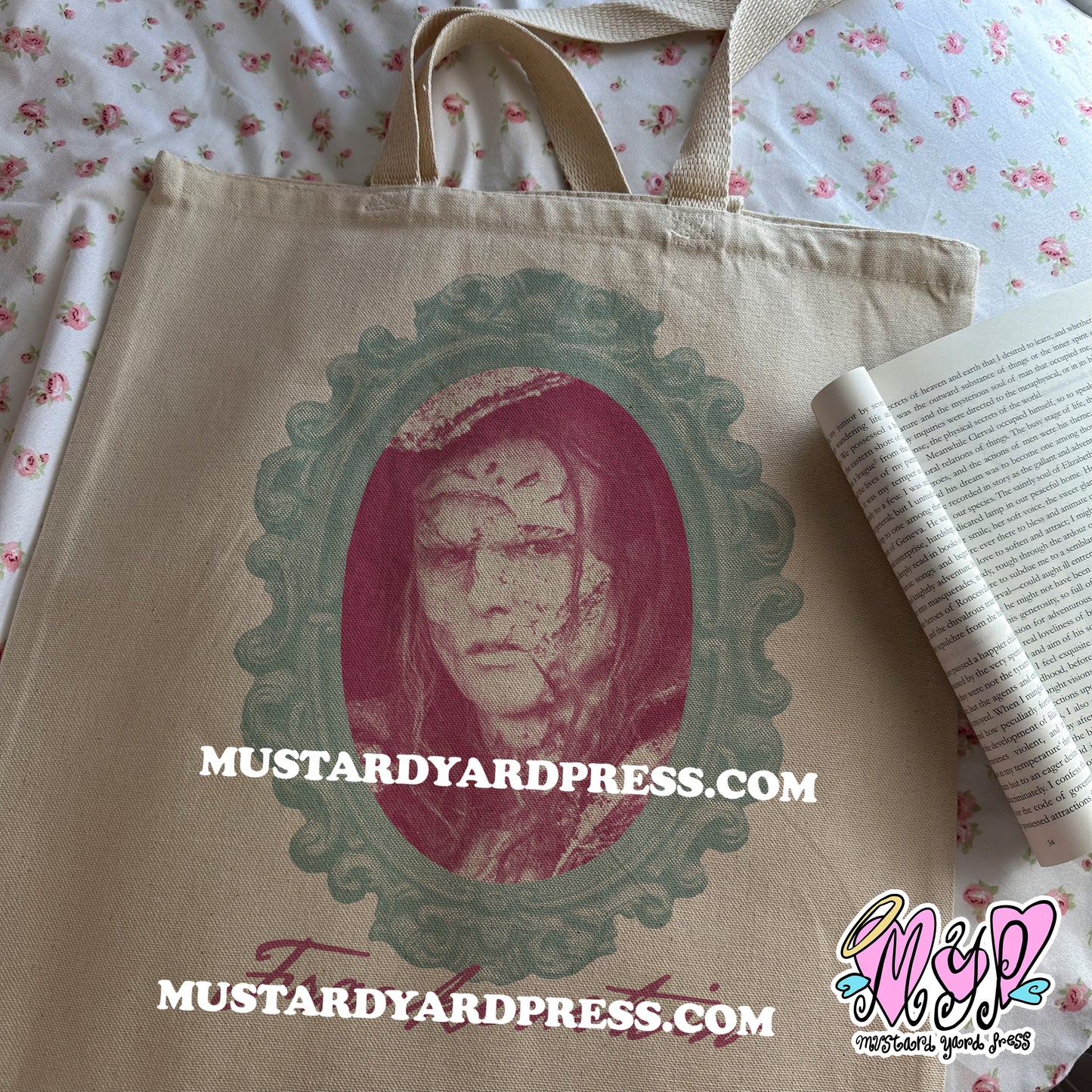 creature frame tote bag