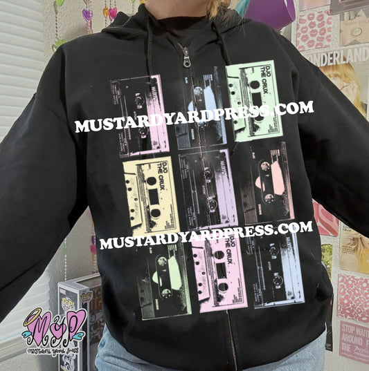 djo cassette tapes zip-up