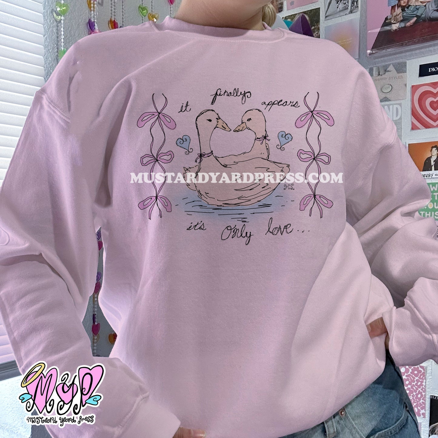 only love swans crewneck