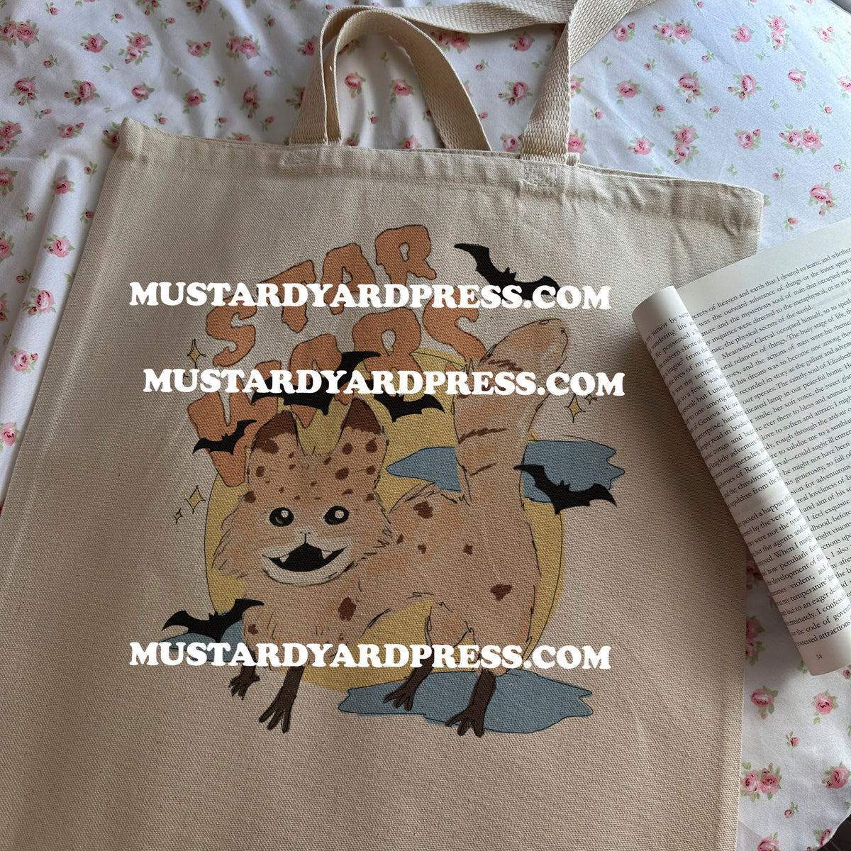 galaxy halloween cat tote bag