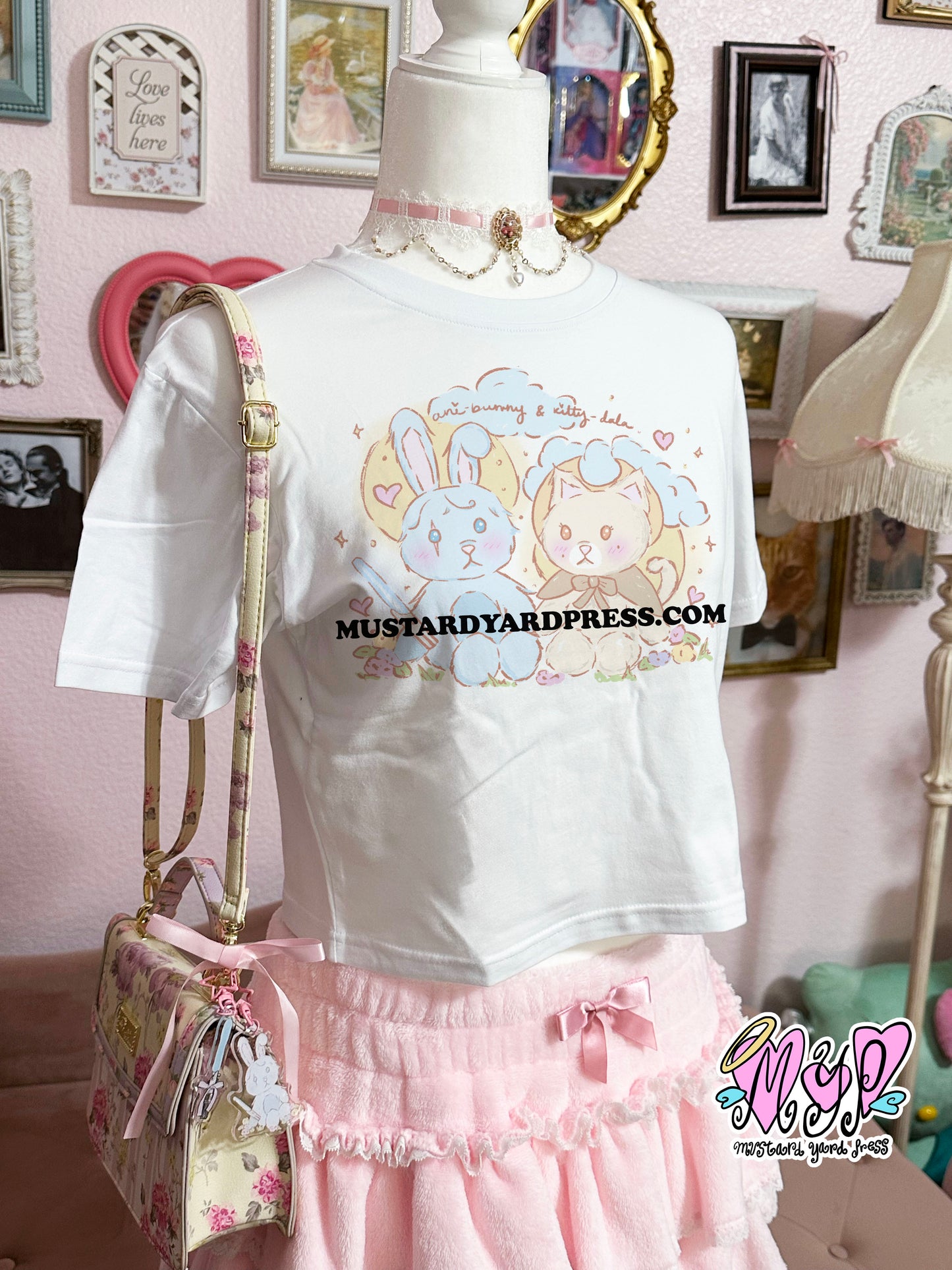 ani-bunny & kitty-dala baby tee