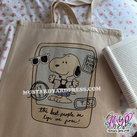 polaroid dog tote bag