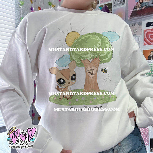 sad pet crewneck