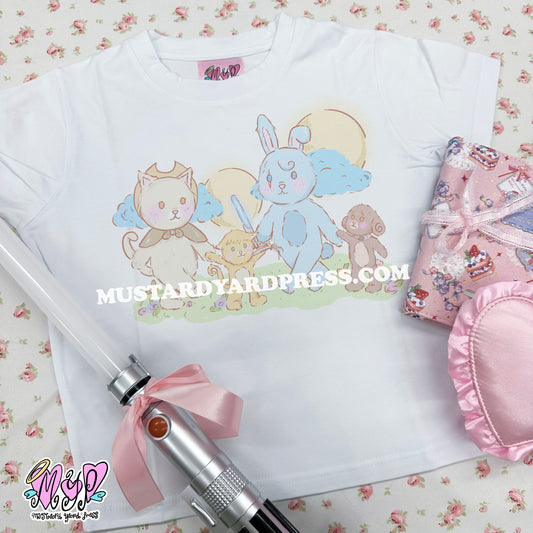 sky-bunny family baby tee
