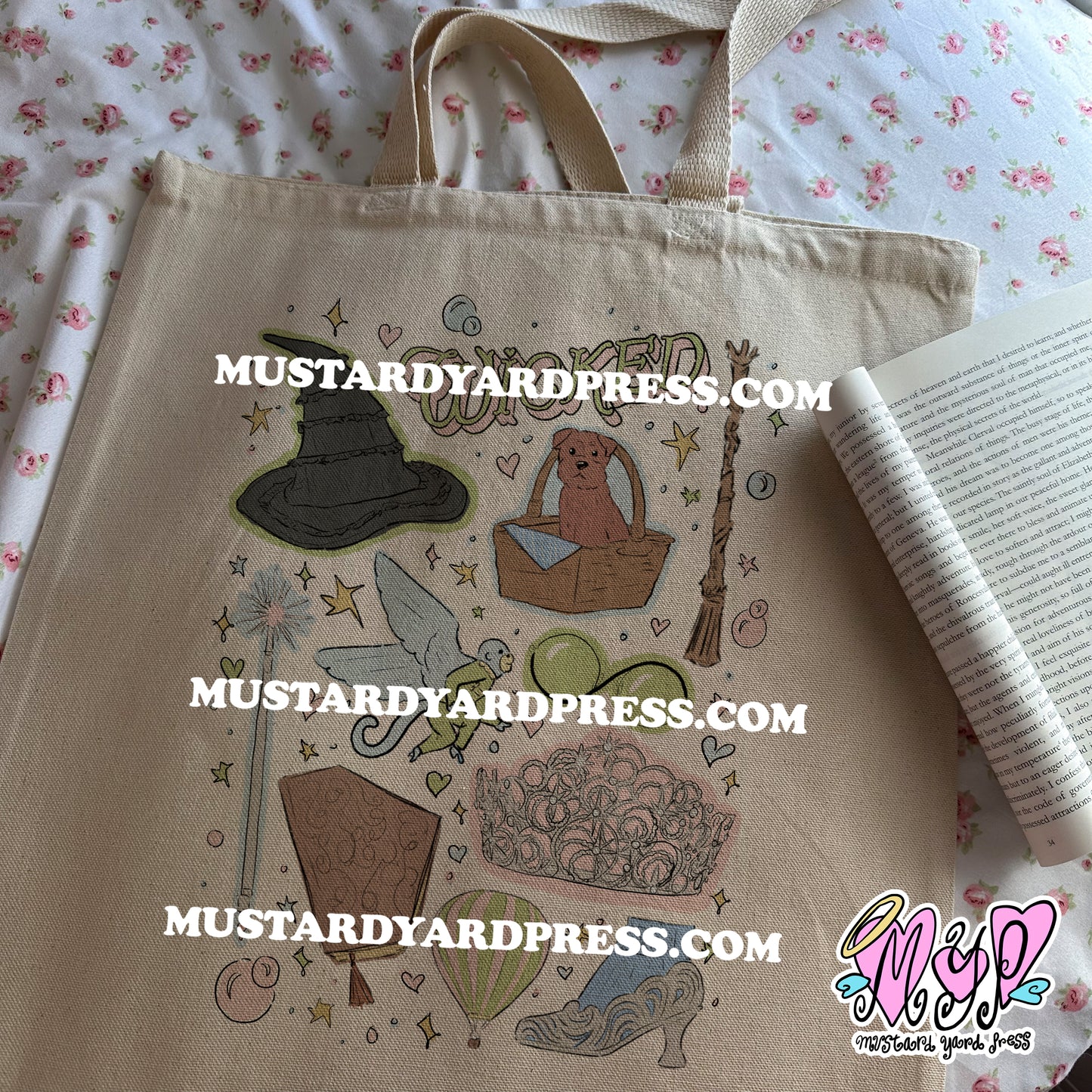 witches doodles tote bag