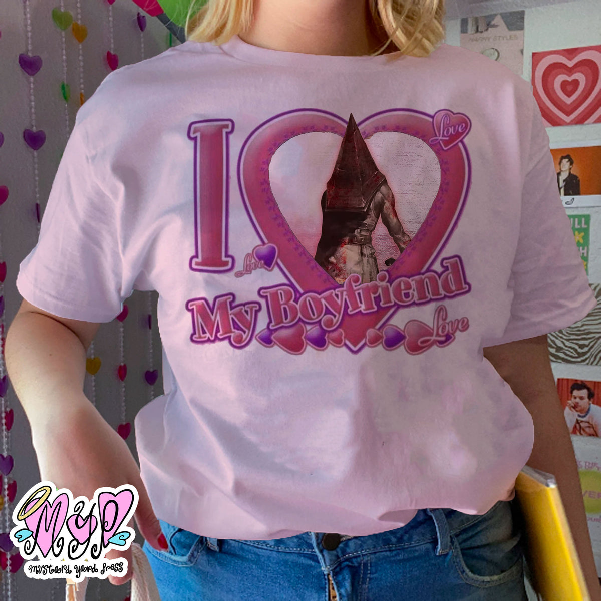 i love my bf pyramid t-shirt
