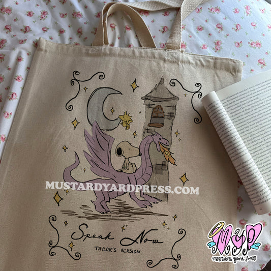 fairy tale dog tote bag