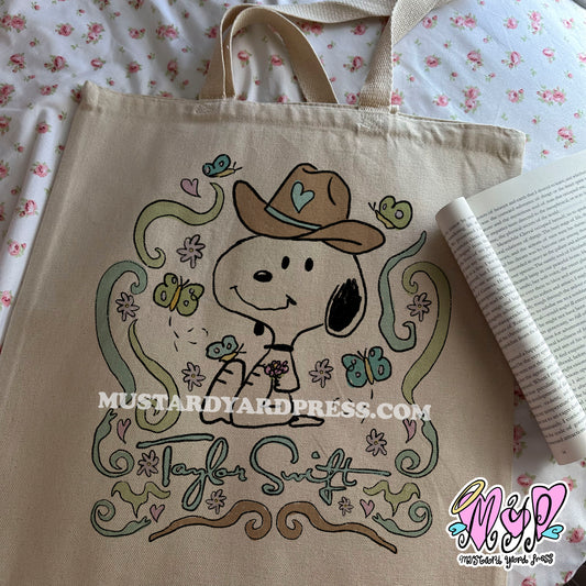 debut dog tote bag