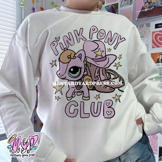 pink pony crewneck