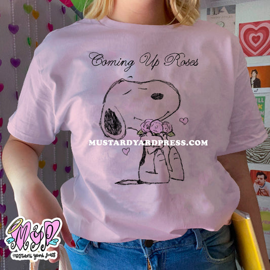 roses dog t-shirt