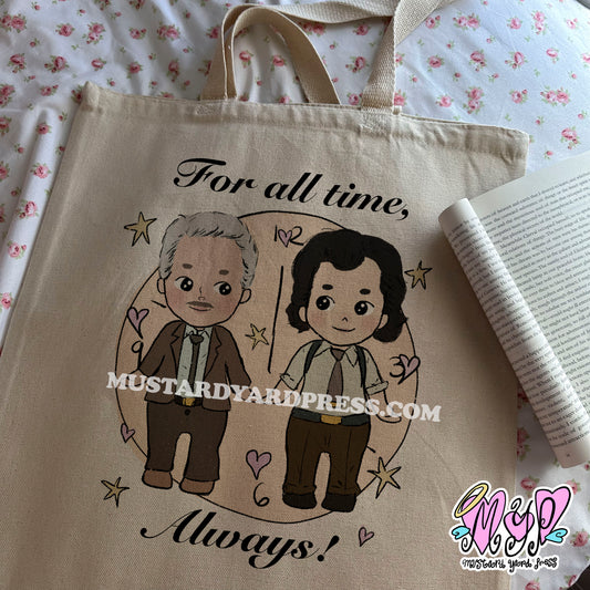 time cuties tote bag