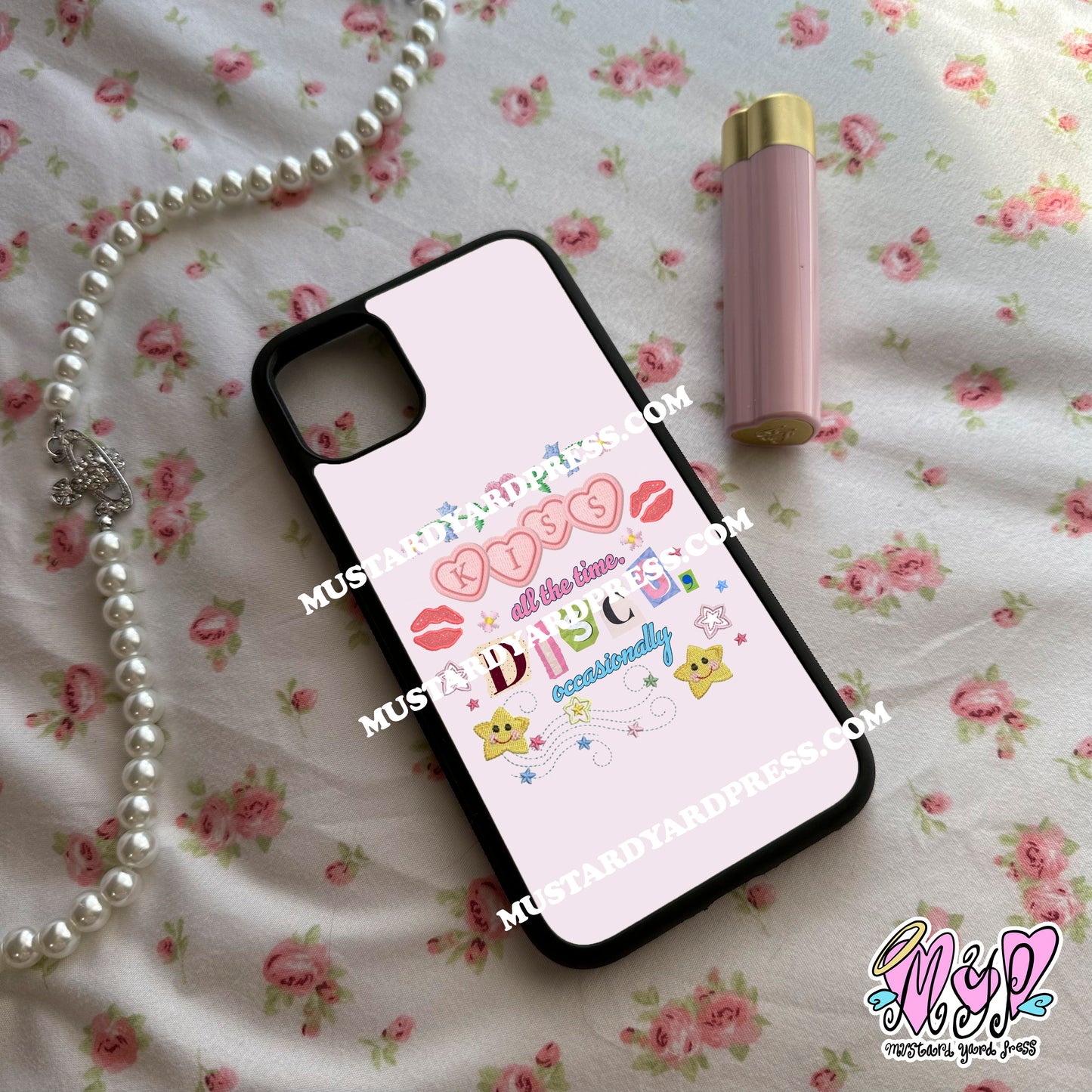 kiss disco patches phone case