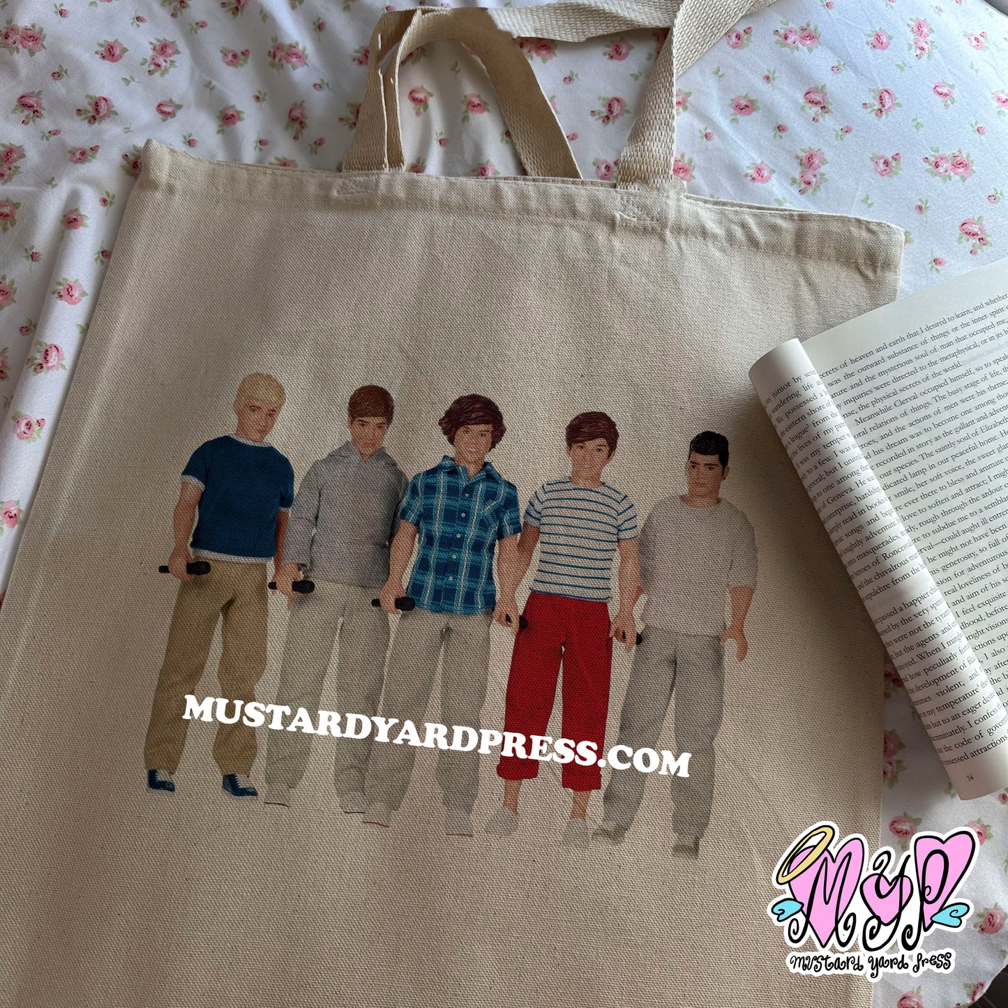 boy dolls tote bag