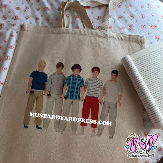 boy dolls tote bag