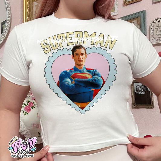 super heart baby tee