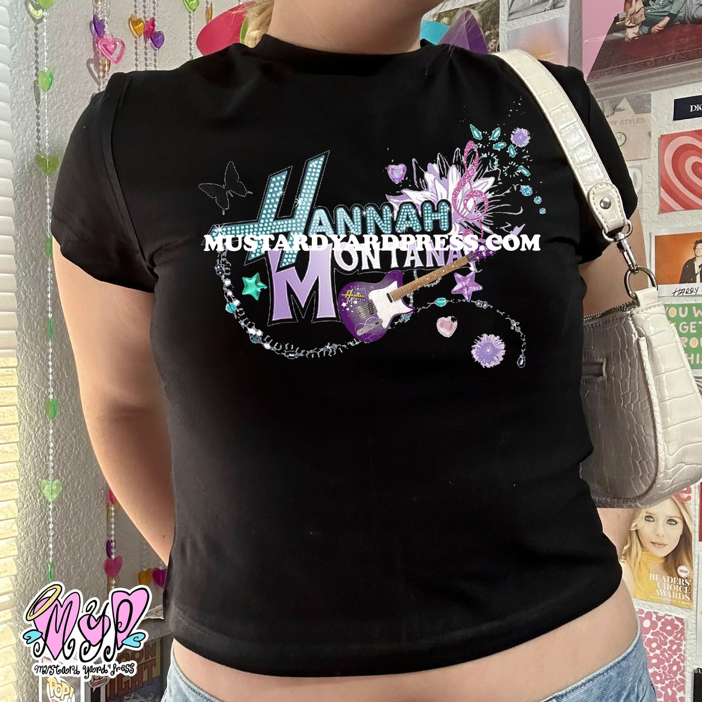 popstar logo baby tee