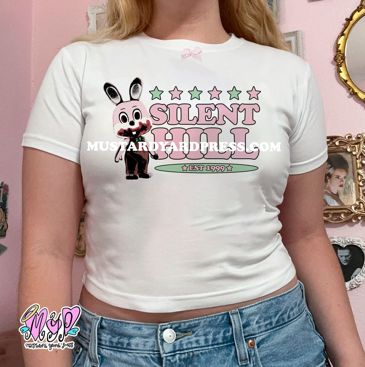silent logo baby tee