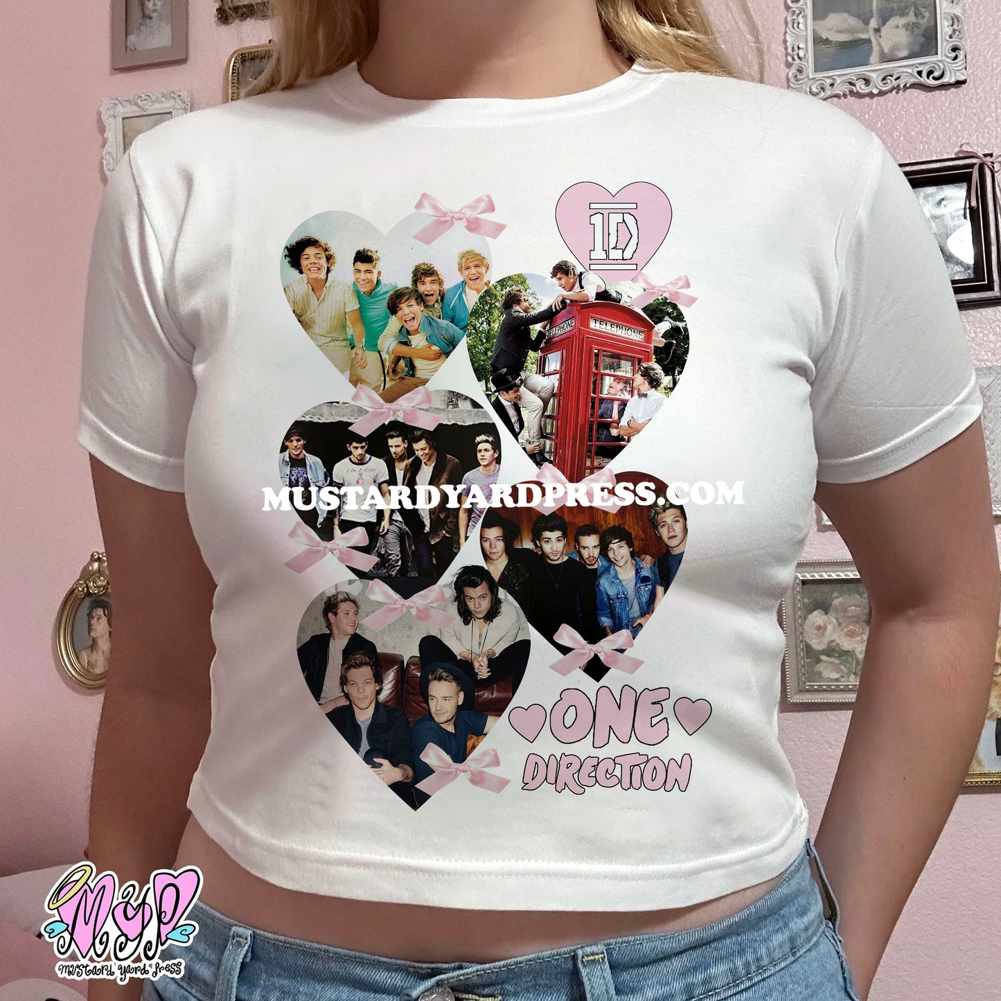 1d bows baby tee