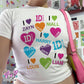 1d hearts baby tee