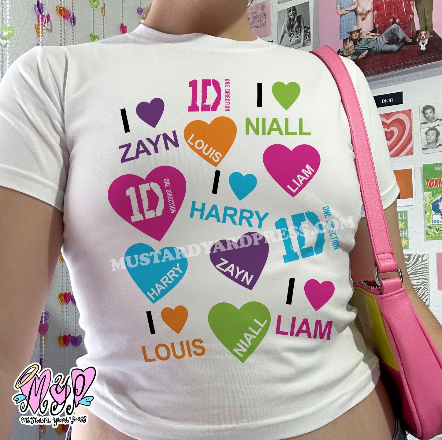 1d hearts baby tee