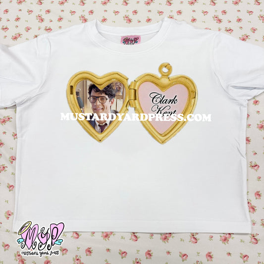 clark locket baby tee