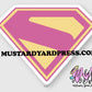 super logo mini sticker
