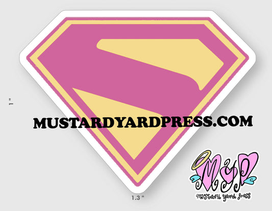 super logo mini sticker
