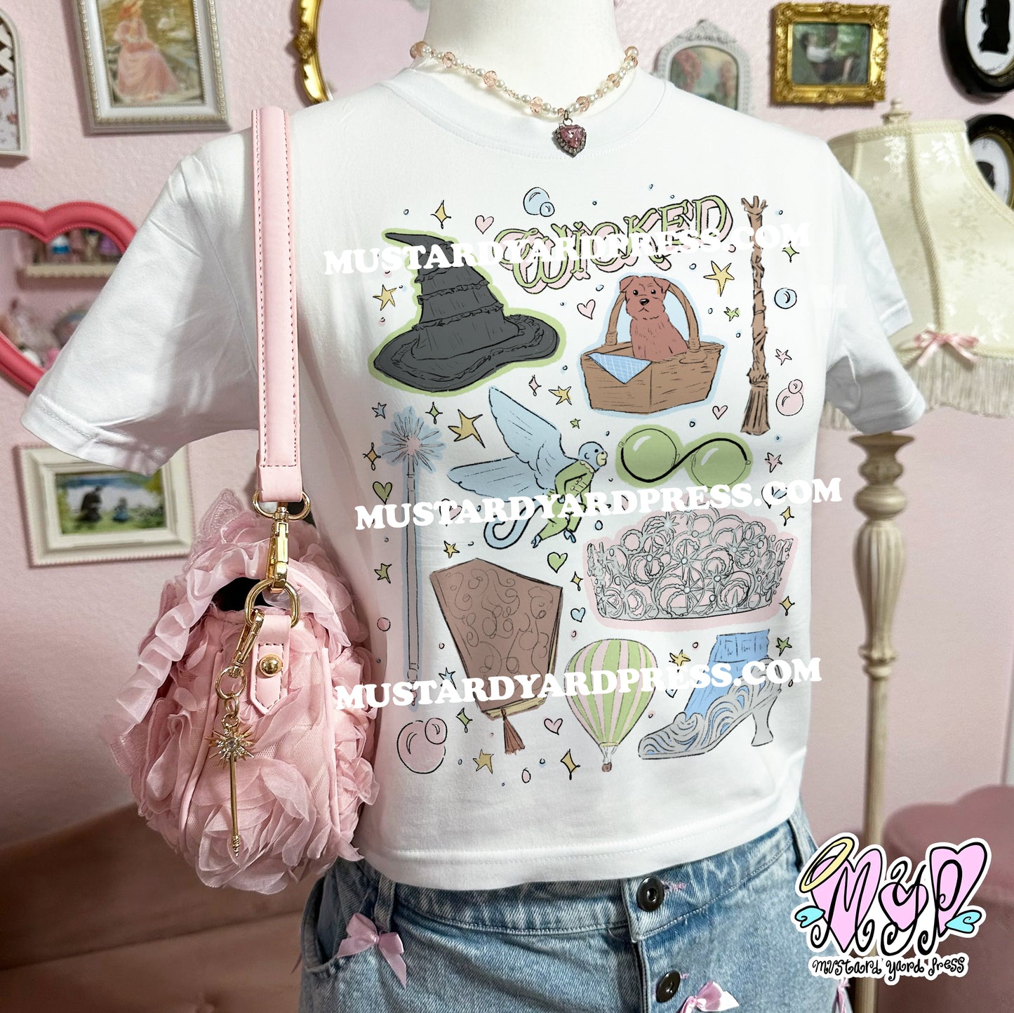 witches doodles baby tee