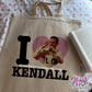 i love kendall tote bag