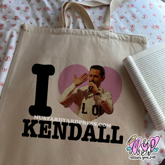 i love kendall tote bag