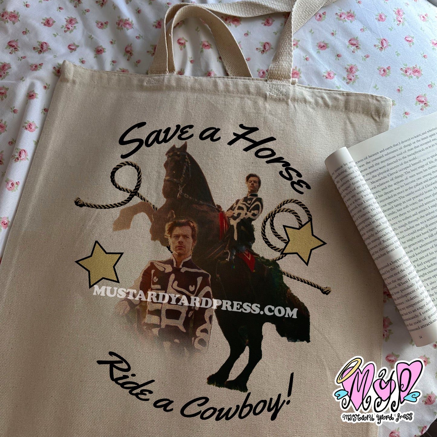 save a horse harry tote bag