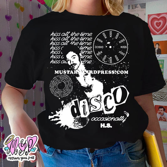 kiss disco clock collage t-shirt