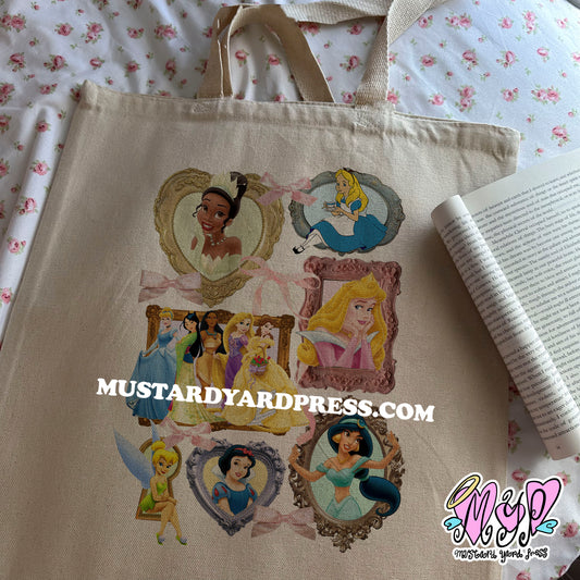 princess frames tote bag