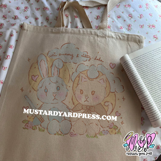 ani-bunny & kitty-dala tote bag