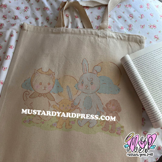 sky-bunny family tote bag