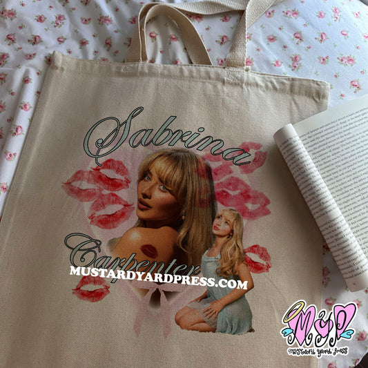 sabrina kisses tote bag