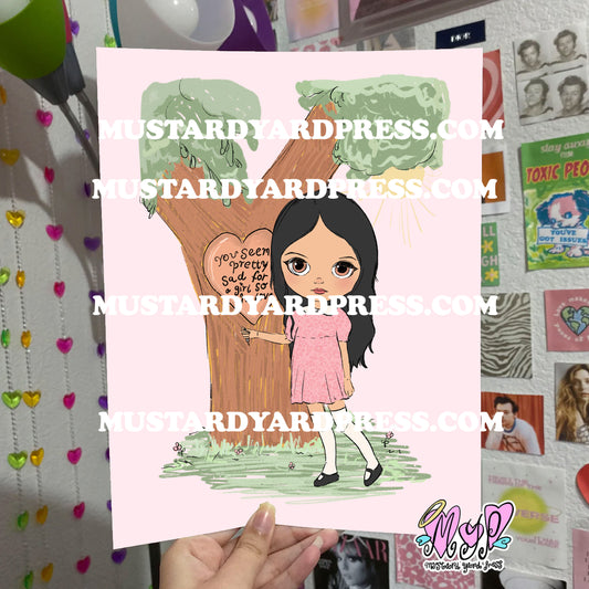 sad girl doll poster
