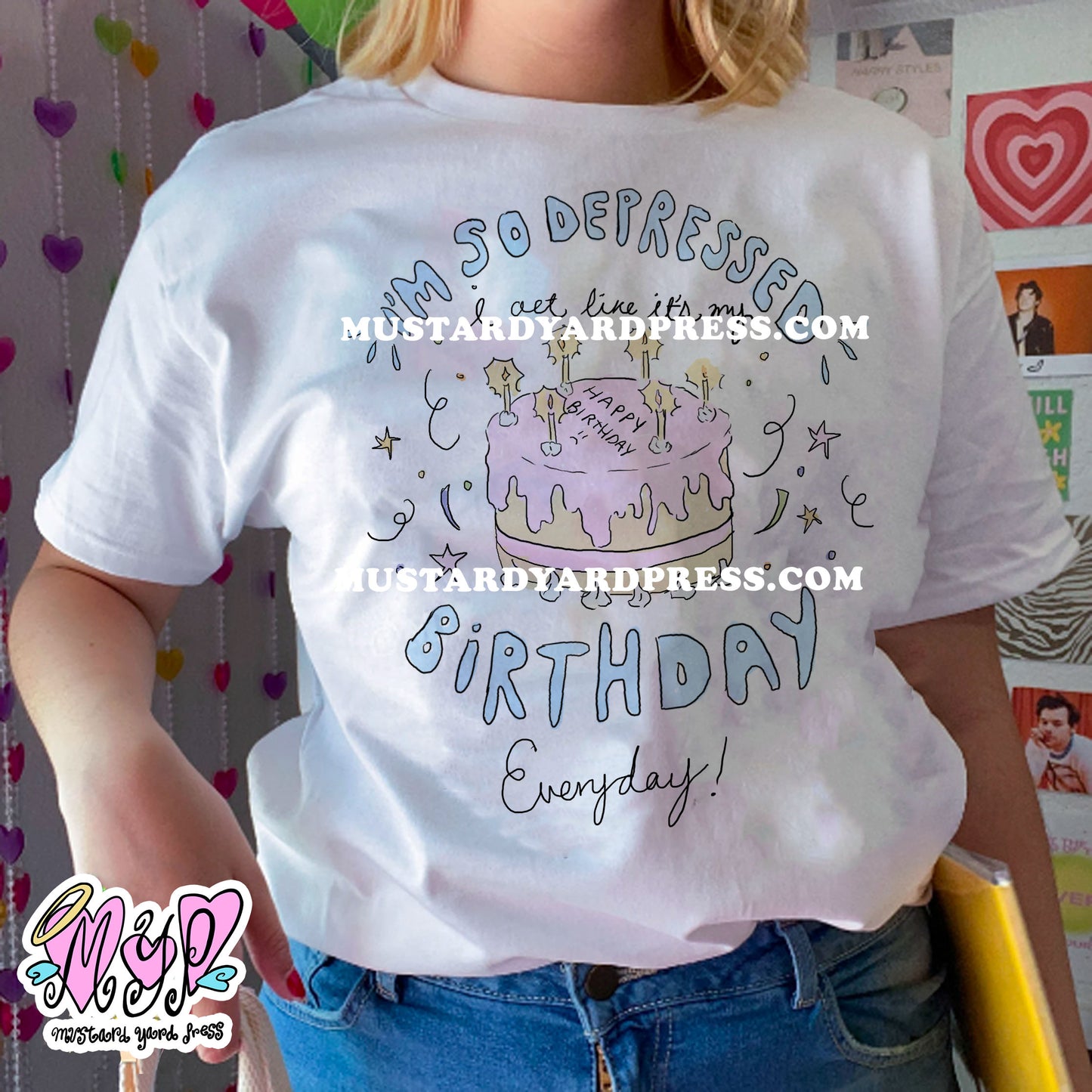 depressed birthday t-shirt