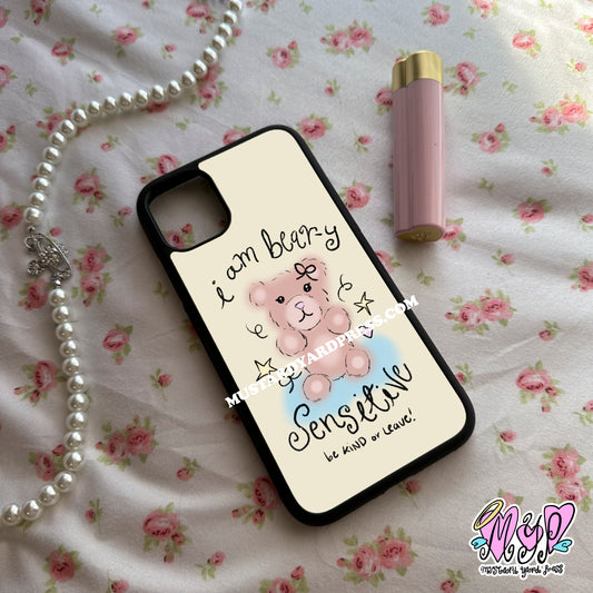 sensitive bear phone case
