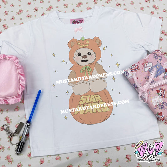 pumpkin bear baby tee