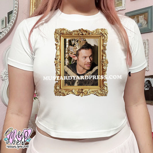 harry elf prince frame baby tee
