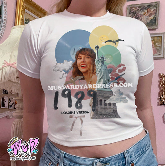 89 collage baby tee