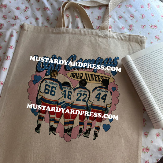 hockey boys tote bag