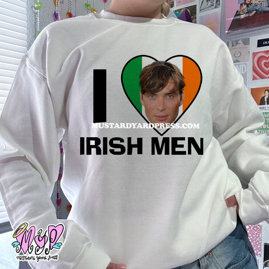 i love irish men crewneck